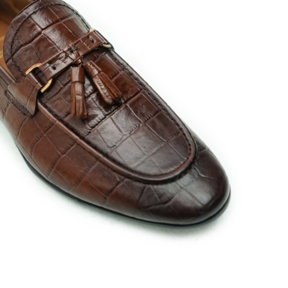 Bashwood Handmade Brown Tussle Style Leather Loafers main image 4